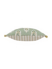 Sanderson Sage Sessile Leaf Ruffled Rectangular Cushion - Image 4 of 5