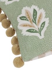 Sanderson Sage Sessile Leaf Ruffled Rectangular Cushion - Image 5 of 5
