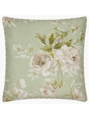 Sanderson Sage Adele Floral Printed Piped Cushion - Image 2 of 6