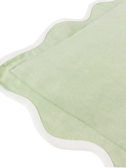 Sanderson Sage Adele Floral Printed Piped Cushion - Image 6 of 6