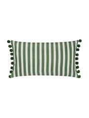 Sanderson Leaf Green Sessile Leaf Ruffled Rectangular Cushion - Image 3 of 5