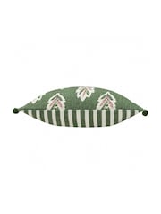 Sanderson Leaf Green Sessile Leaf Ruffled Rectangular Cushion - Image 4 of 5