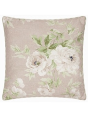 Sanderson Rose Adele Floral Printed Piped Cushion - Image 2 of 6