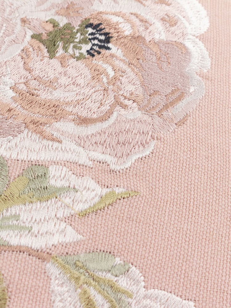 Sanderson Rose Adele Floral Printed Piped Cushion - Image 6 of 6