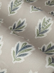 Sanderson Flax Sessile Leaf Printed Pencil Pleat Curtains - Image 6 of 6