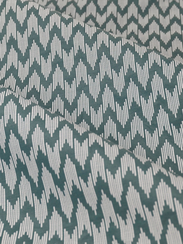 Sanderson Blue Hutton Woven Jacquard Pencil Pleat Curtains - Image 4 of 4