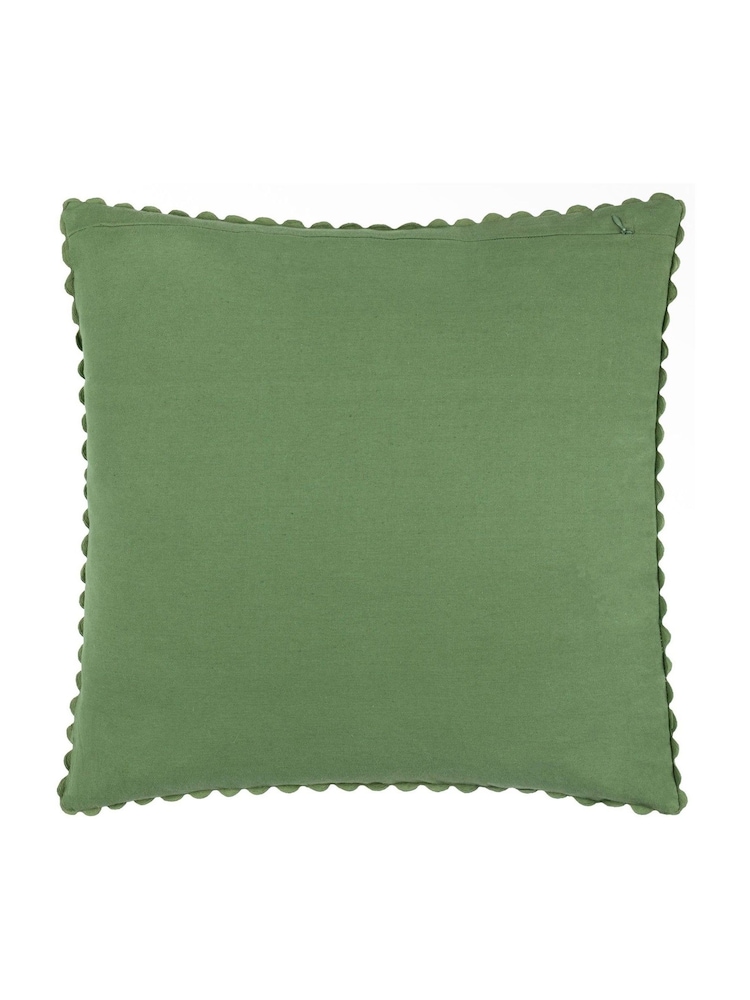 Sanderson Rust Robins Wood Woodland Flora Scalloped Cushion - Image 2 of 4 Sanderson Rust Robins Wood Woodland Flora Scalloped Cushion - Image 2 of 4