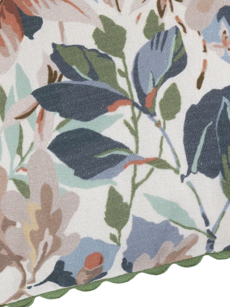 Sanderson Rust Robins Wood Woodland Flora Scalloped Cushion - Image 4 of 4 Sanderson Rust Robins Wood Woodland Flora Scalloped Cushion - Image 4 of 4