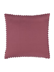 Sanderson Mulberry or Blue Robins Wood Woodland Flora Scalloped Cushion - Image 2 of 4