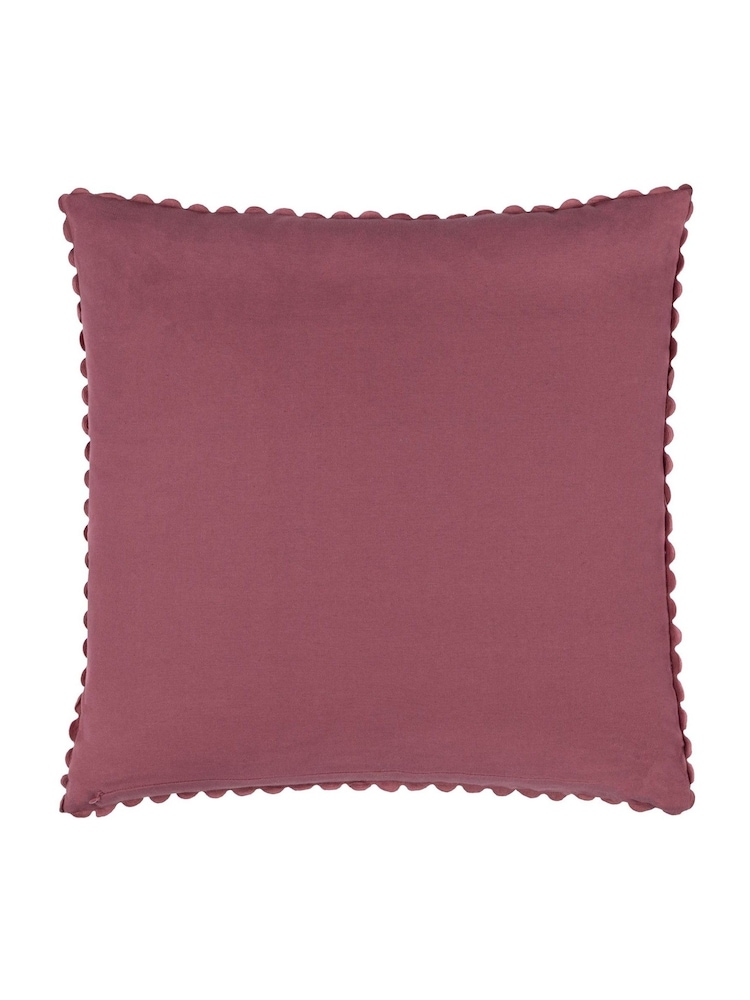 Sanderson Mulberry or Blue Robins Wood Woodland Flora Scalloped Cushion - Image 2 of 4 Sanderson Mulberry or Blue Robins Wood Woodland Flora Scalloped Cushion - Image 2 of 4