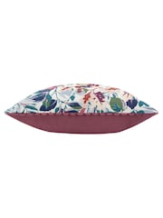 Sanderson Mulberry or Blue Robins Wood Woodland Flora Scalloped Cushion - Image 3 of 4