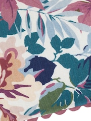 Sanderson Mulberry or Blue Robins Wood Woodland Flora Scalloped Cushion - Image 4 of 4