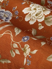 Sanderson Rust Porcelain Garden Matt Pencil Pleat Curtains - Image 5 of 5