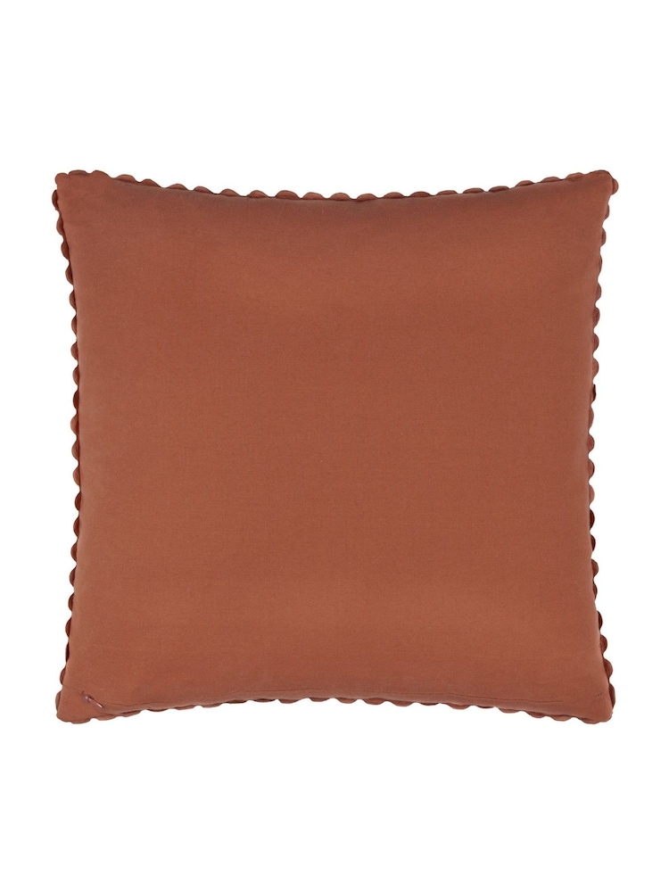 Sanderson Russet or Ink Robins Wood Woodland Flora Scalloped Cushion - Image 2 of 4 Sanderson Russet or Ink Robins Wood Woodland Flora Scalloped Cushion - Image 2 of 4