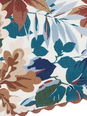 Sanderson Russet or Ink Robins Wood Woodland Flora Scalloped Cushion - Image 4 of 4