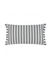 Sanderson Delph Blue Sessile Leaf Ruffled Rectangular Cushion - Image 3 of 5