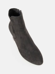 Novo Black Wide Fit Holland Stretch Block Ankle Boots - Image 3 of 5