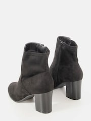 Novo Black Wide Fit Holland Stretch Block Ankle Boots - Image 5 of 5