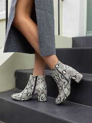 Novo Animal Wide Fit Davion Zip Block Heel Ankle Boots - Image 1 of 6