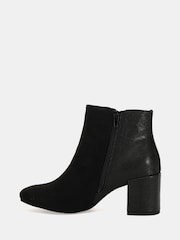 Novo Black Wide Fit Davion Zip Block Heel Ankle Boots - Image 3 of 6