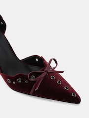 Novo Red Illasi Eyelet Two Part Court Shoes - Image 6 of 6