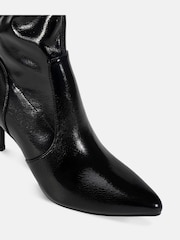 Novo Black Orleans Stretch Knee High Point Stiletto Boots - Image 3 of 5