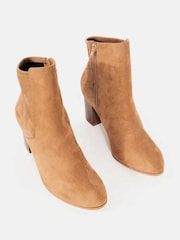 Novo Natural Wide Fit Holland Stretch Block Ankle Boots - Image 3 of 5