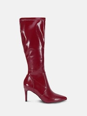 Novo Red Orleans Stretch Knee High Point Stiletto Boots - Image 2 of 5