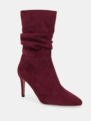 Novo Red Dekota Ruched Point Mid Calf Boots - Image 2 of 4