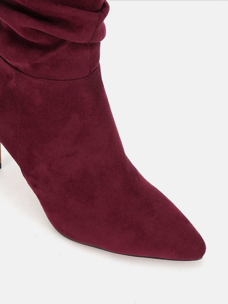 Novo Red Dekota Ruched Point Mid Calf Boots - Image 4 of 4