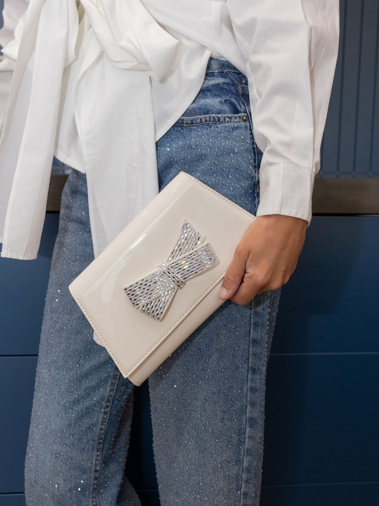 Novo Cream Annie Luxe Clutch Bag - Image 1 of 4 Novo Cream Annie Luxe Clutch Bag - Image 1 of 4