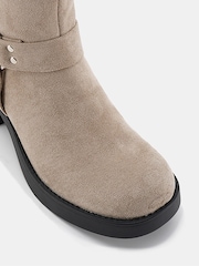 Novo Natural Delaware Harness Biker Knee Boots - Image 6 of 6