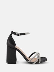 Novo Black Cassia Diamante Block Heels - Image 2 of 6