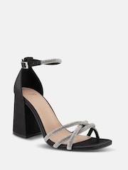 Novo Black Cassia Diamante Block Heels - Image 5 of 6