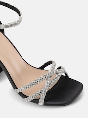 Novo Black Cassia Diamante Block Heels - Image 6 of 6