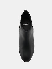 Novo Black Wide Fit Dillion Low Ankle Chelsea Boots - Image 4 of 6