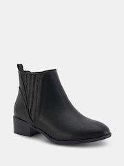 Novo Black Regular Fit Dillion Low Ankle Chelsea Boots - Image 2 of 6