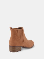 Novo Brown Regular Fit Dillion Low Ankle Chelsea Boots - Image 4 of 6