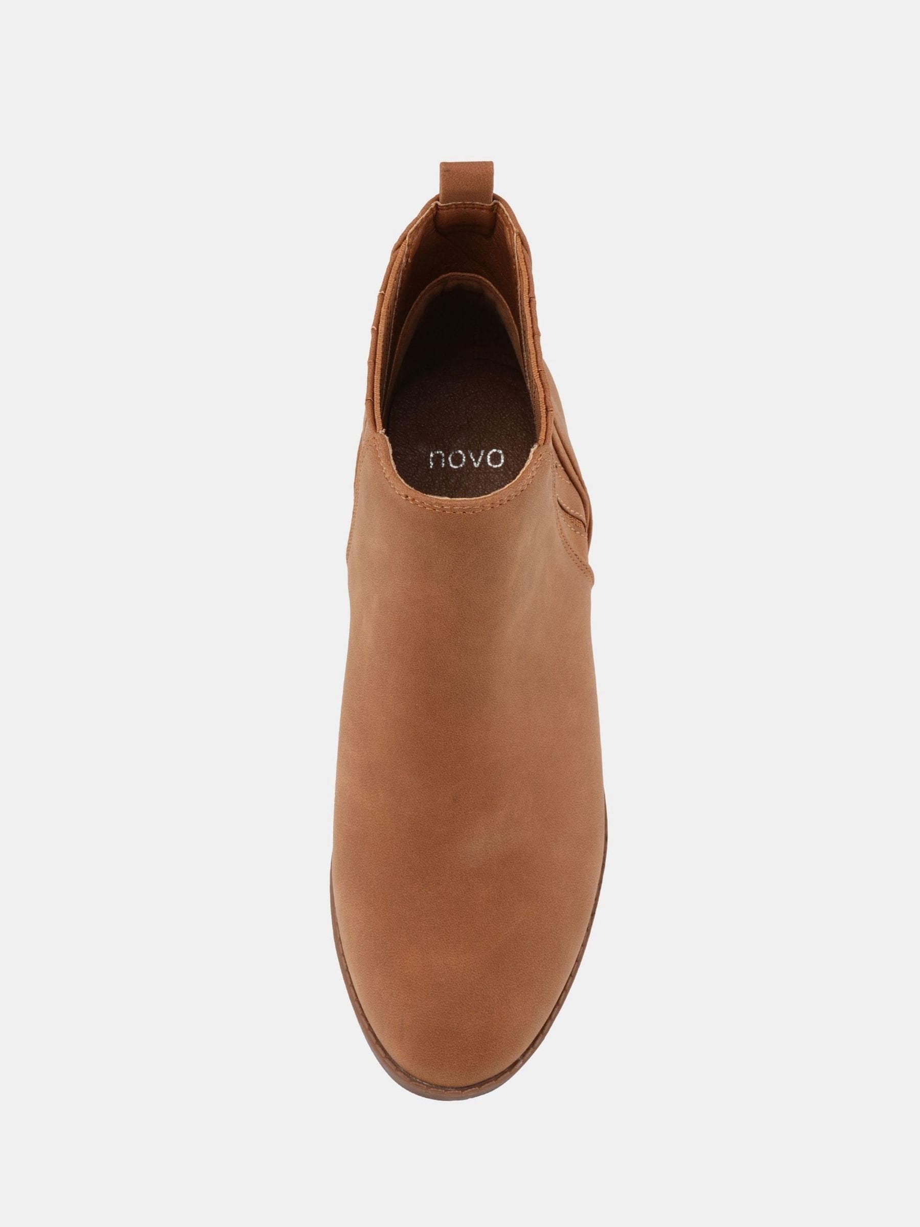 Novo Brown Regular Fit Dillion Low Ankle Chelsea Boots uk5eu38 Womens