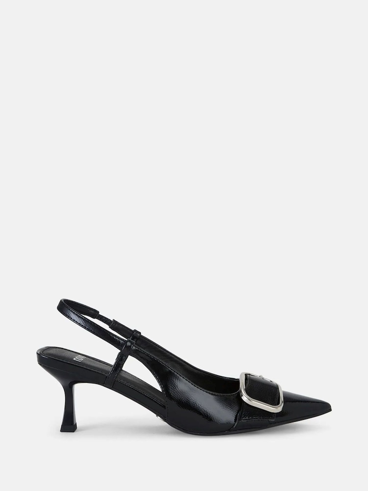 Preto - Novo Isera Point Slingback Buckle Court Shoes - Imagem 2 de 6