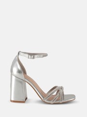 Novo Silver Cassia Diamante Block Heels - Image 2 of 6