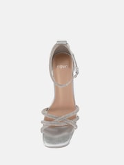 Novo Silver Cassia Diamante Block Heels - Image 5 of 6