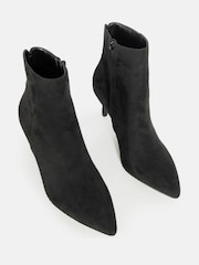 Novo Black Regular Fit Felicia Point Mid Heel Ankle Boots - Image 3 of 5