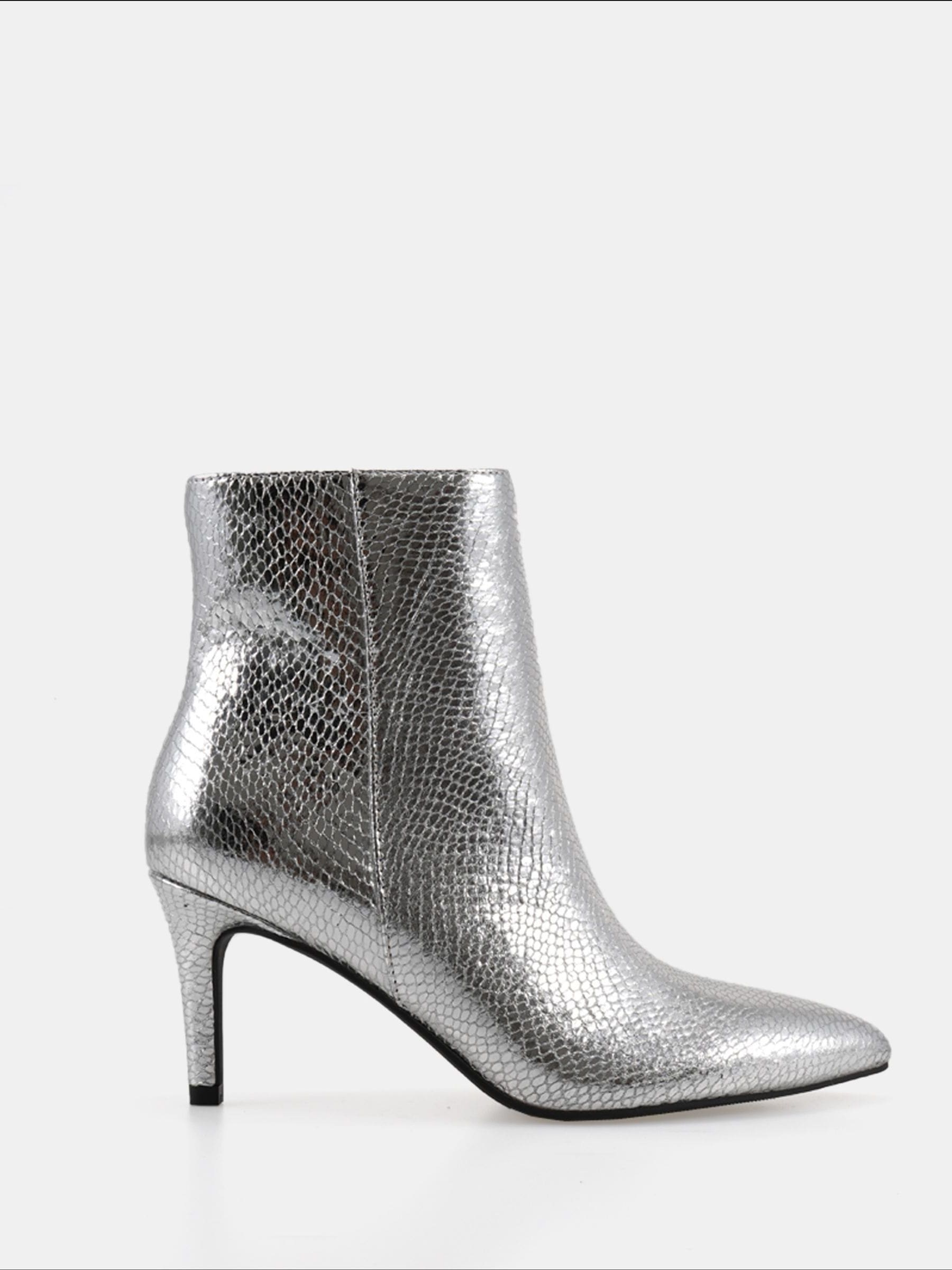Buy Novo Silver Regular Fit Felicia Point Mid Heel Ankle Boots from the Next UK online shop