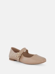 Novo Nude Standard Fit Cesena Mary Jane Flat Ballerina Shoes - Image 3 of 6