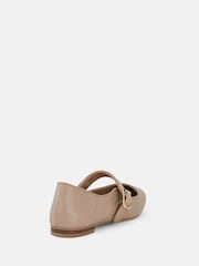 Novo Nude Standard Fit Cesena Mary Jane Flat Ballerina Shoes - Image 4 of 6