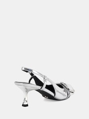 Novo Silver Wide Fit Isera Point Slingback Buckle Court Shoes - Image 4 of 6