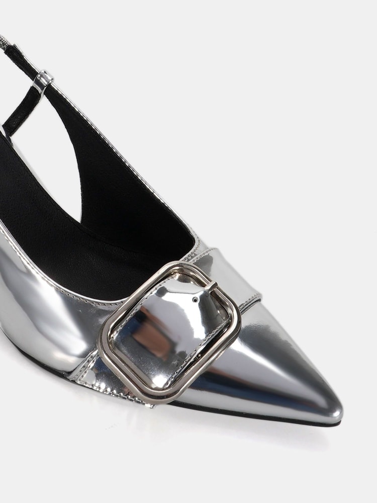srebrna (barva); srebro - Novo Isera Point Slingback Buckle salonar - Slika 6 iz 6 srebrna (barva); srebro - Novo Isera Point Slingback Buckle salonar - Slika 6 iz 6