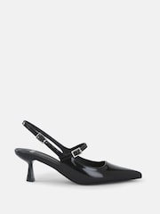 Novo Black Ispra Slingback Mary Jane Point Court Shoes - Image 2 of 6