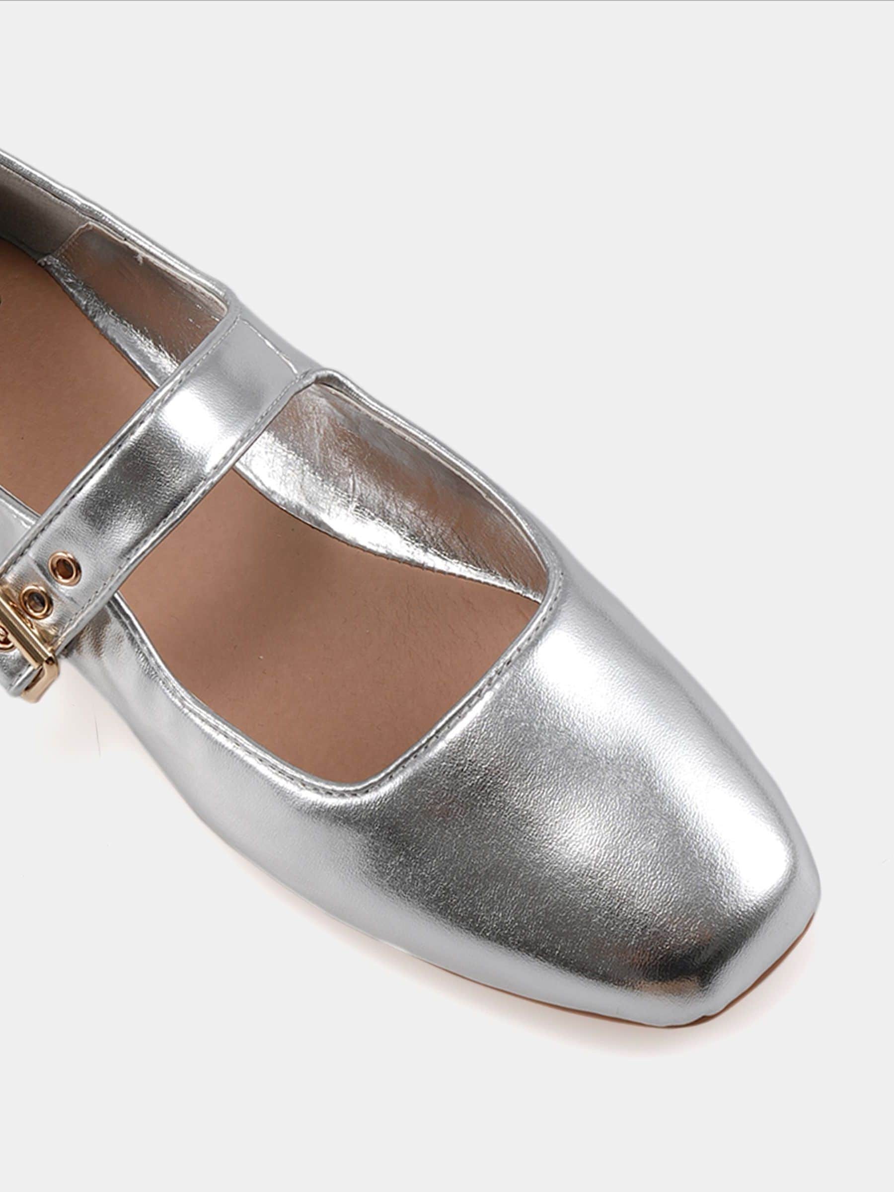 Silver flat shoes wide fit cheap